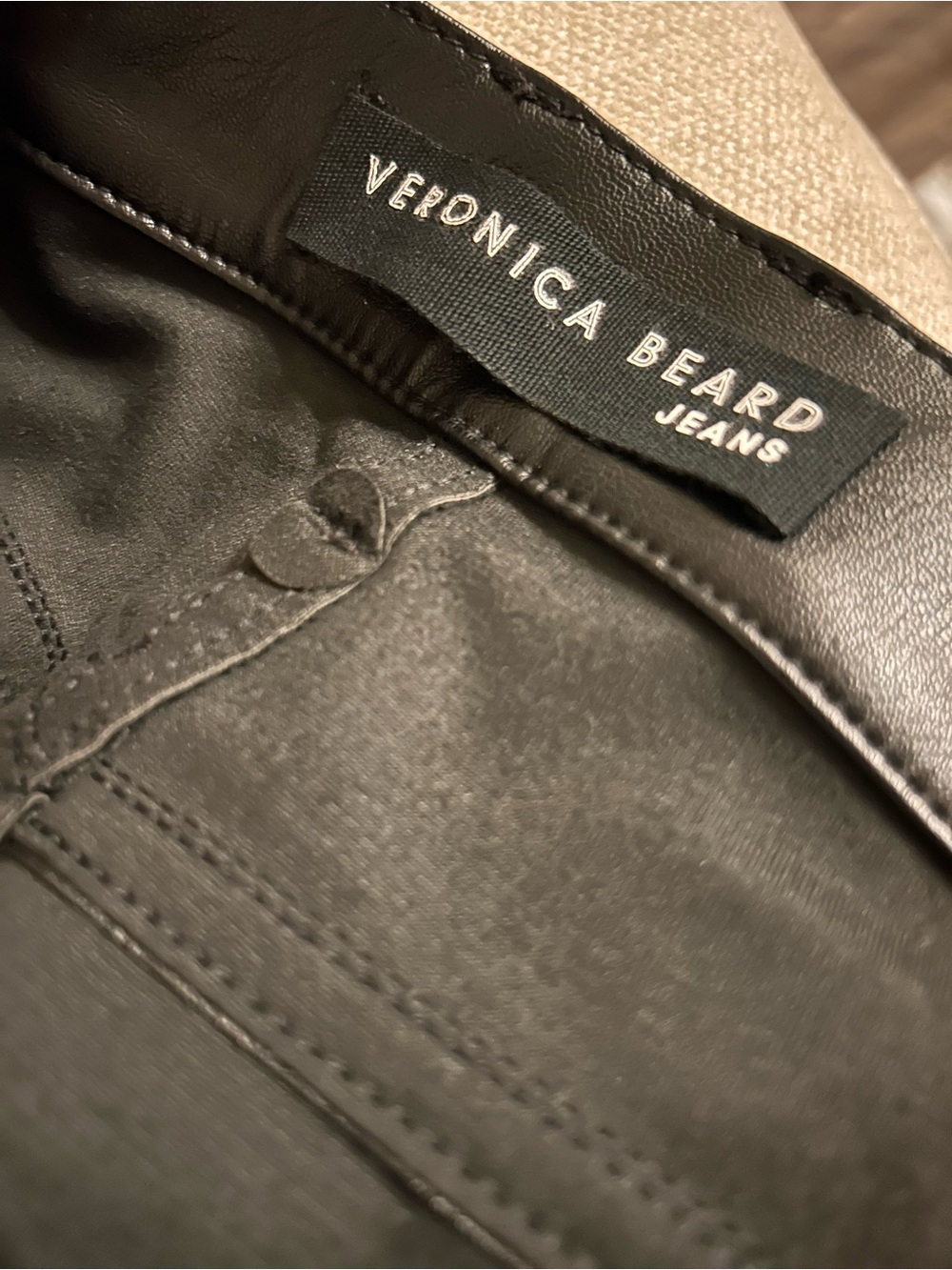 Veronica Beard Black Faux Leather Pants